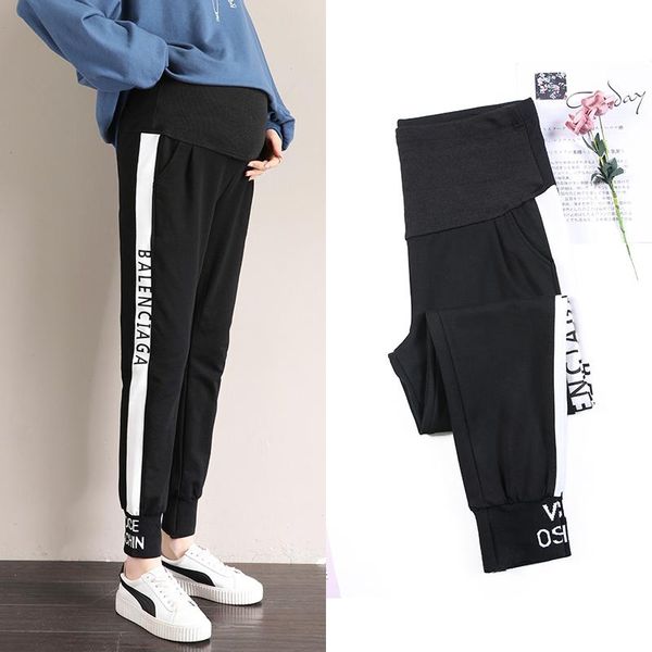 1177# maternity pants spring autumn adjustable elastic waist belly support pants letter maternity trousers, White
1177# maternity pants spring autumn adjustable elastic waist belly support pants letter maternity trousers, White