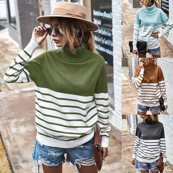 2021 autumn winter turtleneck stripes women's pullovers street wear qj1d, White;black
2021 autumn winter turtleneck stripes women's pullovers street wear qj1d, White;black