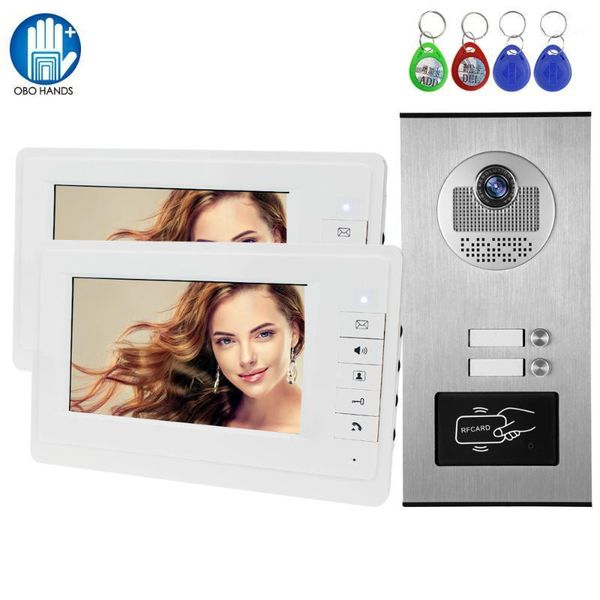 7" tft rfid video doorphone intercom system wired doorbell interphone color screen monitor with 25 ringtone for multi apartments1
7" tft rfid video doorphone intercom system wired doorbell interphone color screen monitor with 25 ringtone for multi apartments1