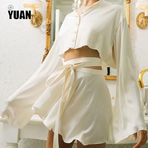 yuan women two piece outfits sweet silk bow tie shirt blouse and a-line 2piece mini skirt set suits clothing1, Gray
yuan women two piece outfits sweet silk bow tie shirt blouse and a-line 2piece mini skirt set suits clothing1, Gray