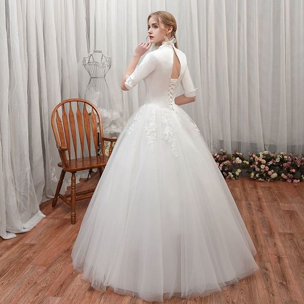2021 new wedding dress satin longue half sleeve soiree robe ribbon bride to be y96j, Blue;red
2021 new wedding dress satin longue half sleeve soiree robe ribbon bride to be y96j, Blue;red