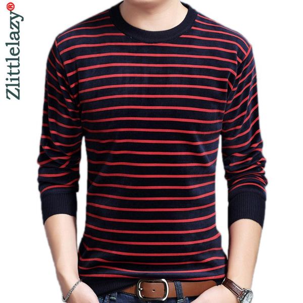 2020 new designer pullover striped men sweater mens thick winter warm jersey knitted sweaters mens wear slim fit knitwear 53016, White;black