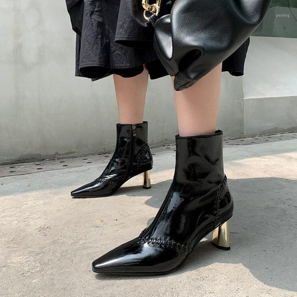 2020 spring and autumn new fashion leather pointed thin and thin boots wild thick high heel comfortable women's boots x3101, Black
2020 spring and autumn new fashion leather pointed thin and thin boots wild thick high heel comfortable women's boots x3101, Black