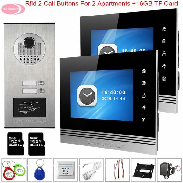 touch buttons tft-lcd color 7inch video intercom with recording + 16 gb tf card video intercoms for private homes access control
touch buttons tft-lcd color 7inch video intercom with recording + 16 gb tf card video intercoms for private homes access control