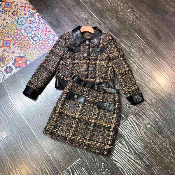 two piece dress black tweed coat, half skirt, two sets of western style casual and high-waisted suit for women in autumn winter tru8, White
two piece dress black tweed coat, half skirt, two sets of western style casual and high-waisted suit for women in autumn winter tru8, White
