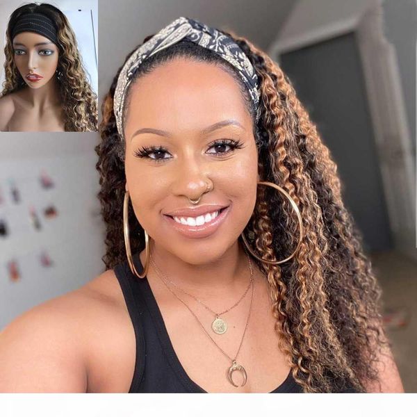 34'' headband wig highlight blonde brown kinky curly human hair wig 180% density hair band real hairline remy peruvian, Black;brown
34'' headband wig highlight blonde brown kinky curly human hair wig 180% density hair band real hairline remy peruvian, Black;brown