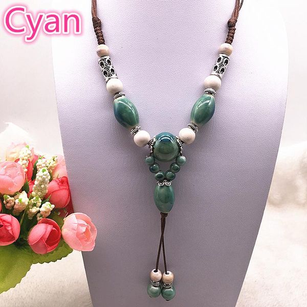 fashion ethnic jewelry traditional handmade ornaments weave wax rope ceramics necklace ceramics beads pendant long necklace #07 wmtgbw
fashion ethnic jewelry traditional handmade ornaments weave wax rope ceramics necklace ceramics beads pendant long necklace #07 wmtgbw
