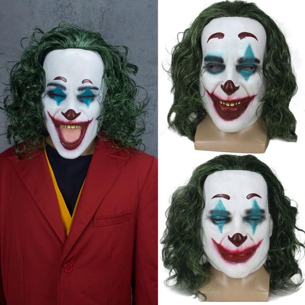 joker mask movie the dark knight cosplay horror scary clown mask with green hair wig halloween latex party costume
joker mask movie the dark knight cosplay horror scary clown mask with green hair wig halloween latex party costume