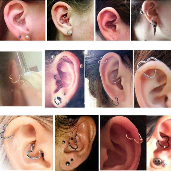 4pcs/lot steel daith heart star rings cz gem cartilage tragus piercings nose hoop rings labret ring daith piercing jewelry q sqctbo, Silver
4pcs/lot steel daith heart star rings cz gem cartilage tragus piercings nose hoop rings labret ring daith piercing jewelry q sqctbo, Silver