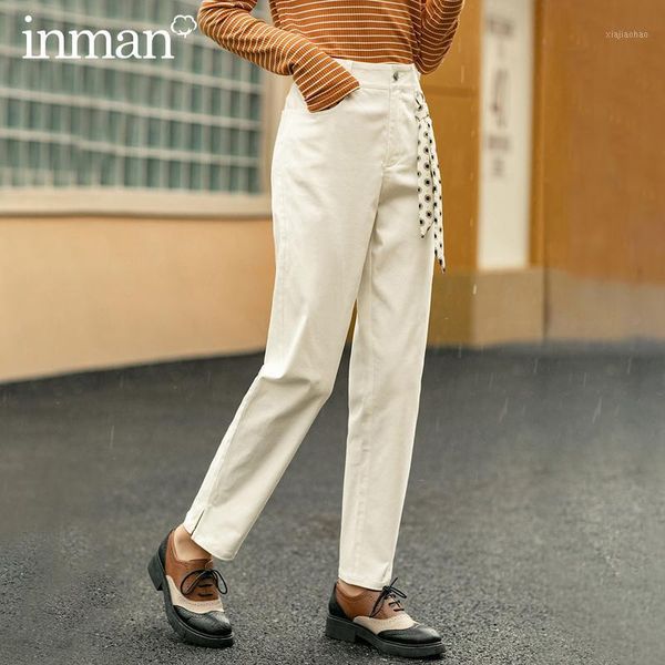 inman 2020 autumn winter new arrival simple medium waist solid color stretch cotton casual pants towel decorative women trousers1, Black;white
inman 2020 autumn winter new arrival simple medium waist solid color stretch cotton casual pants towel decorative women trousers1, Black;white