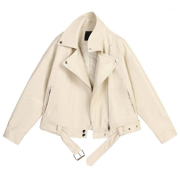 ailegogo 2021 spring autumn women jacket women loose pu faux leather coat with belt streetwear warm turndown collar outwear1, Black
ailegogo 2021 spring autumn women jacket women loose pu faux leather coat with belt streetwear warm turndown collar outwear1, Black