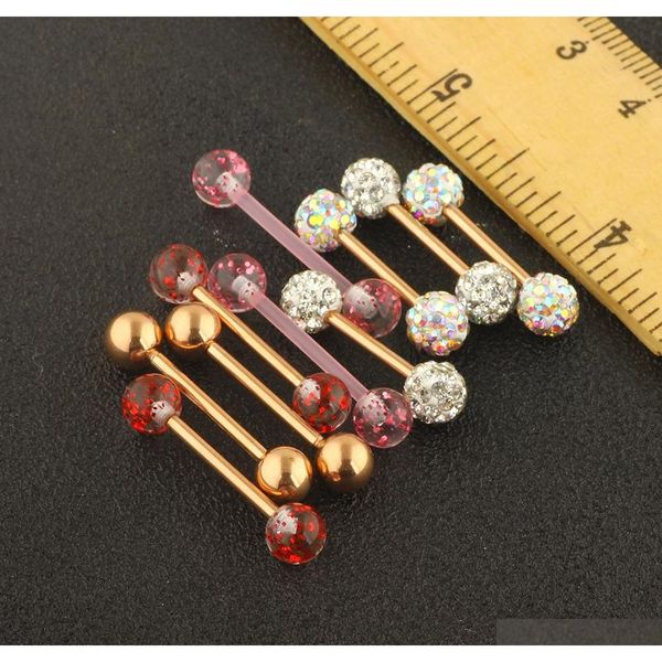 10pcs/set gold rose tongue rings stainless steel acrylic earrings barbells body tragus piercing jllbkk yummy_shop, Silver
10pcs/set gold rose tongue rings stainless steel acrylic earrings barbells body tragus piercing jllbkk yummy_shop, Silver