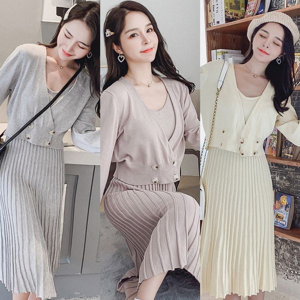 yyufv autumn dress women's 2020 internet celebrity new 2020 hipster two-piece small plus cardigan mid-length autumn sweet women's, Black;gray
yyufv autumn dress women's 2020 internet celebrity new 2020 hipster two-piece small plus cardigan mid-length autumn sweet women's, Black;gray