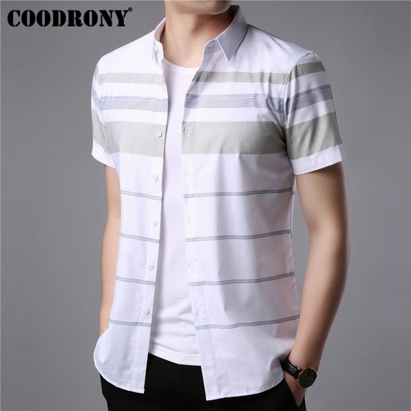 coodrony short sleeve shirt men summer cool casual mens shirts streetwear fashion striped camisa masculina plus size s96036, White;black
coodrony short sleeve shirt men summer cool casual mens shirts streetwear fashion striped camisa masculina plus size s96036, White;black