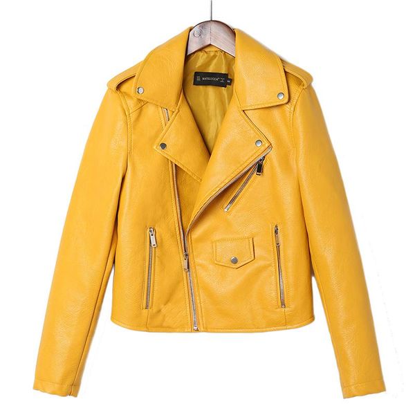 women's leather & faux jacket women spring autumn short coat turn-down collar zipper pocket ladies jackets motorcycle woman, Black
women's leather & faux jacket women spring autumn short coat turn-down collar zipper pocket ladies jackets motorcycle woman, Black