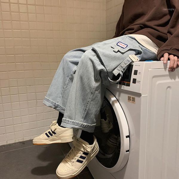 spring autumn 2020 teenagers new tooling jeans men's korean loose fashion trendy brand straight wild ankle length wide-leg pants1, Blue
spring autumn 2020 teenagers new tooling jeans men's korean loose fashion trendy brand straight wild ankle length wide-leg pants1, Blue