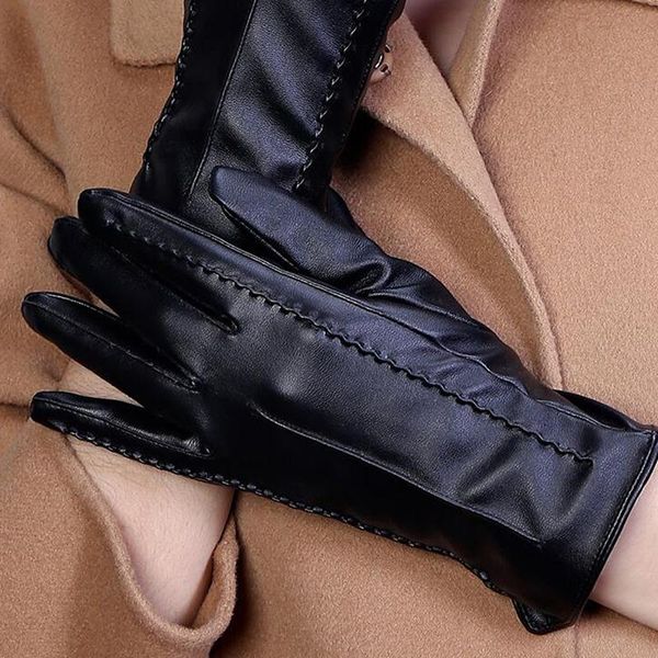 Autumn PU Leather Gloves Elegant Ladies Black High Quality Winter Thermal Mittens Hot Trendy Female Driving Gloves, Blue;gray
Autumn PU Leather Gloves Elegant Ladies Black High Quality Winter Thermal Mittens Hot Trendy Female Driving Gloves, Blue;gray