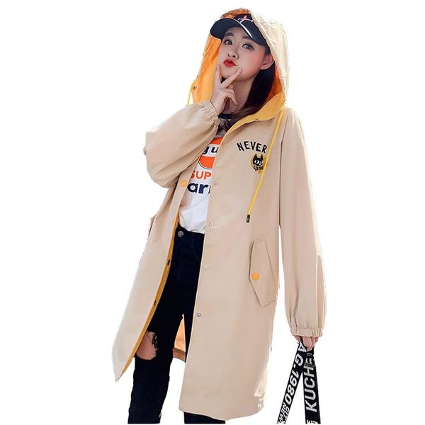spring autumn loaded fertilizer large size women's hooded coat fashion loose belly long student windbreaker jacket women's, Tan;black
spring autumn loaded fertilizer large size women's hooded coat fashion loose belly long student windbreaker jacket women's, Tan;black