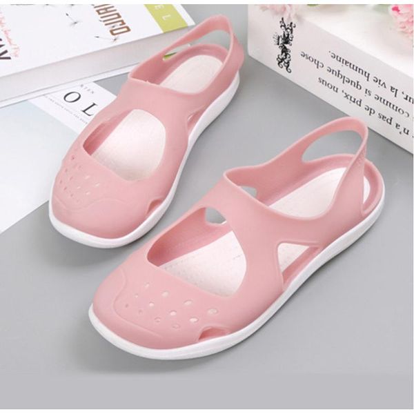 2020 women's sandal ladies slip females round toe flat woman aack strap on jelly shoes beach shoes women colors 2020 new, Black 
2020 women's sandal ladies slip females round toe flat woman aack strap on jelly shoes beach shoes women colors 2020 new, Black