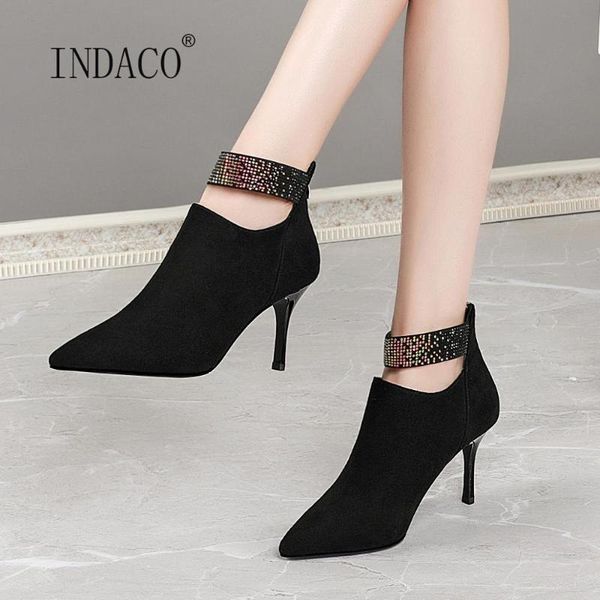 boots women leather black high heels winter boots women fashion ankle rhinestone .5cm
boots women leather black high heels winter boots women fashion ankle rhinestone .5cm
