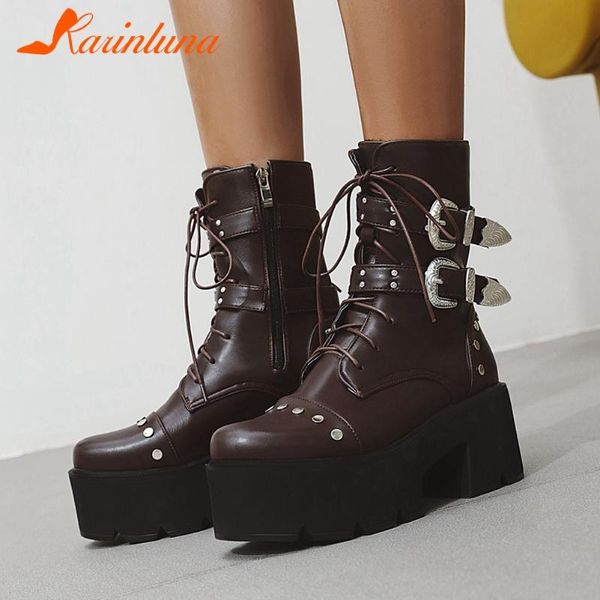 karin 2021 new fashion big size 44 buckle decoration fashion boots woman shoes platform chunky heels zip up motorcycle boots, Black
karin 2021 new fashion big size 44 buckle decoration fashion boots woman shoes platform chunky heels zip up motorcycle boots, Black