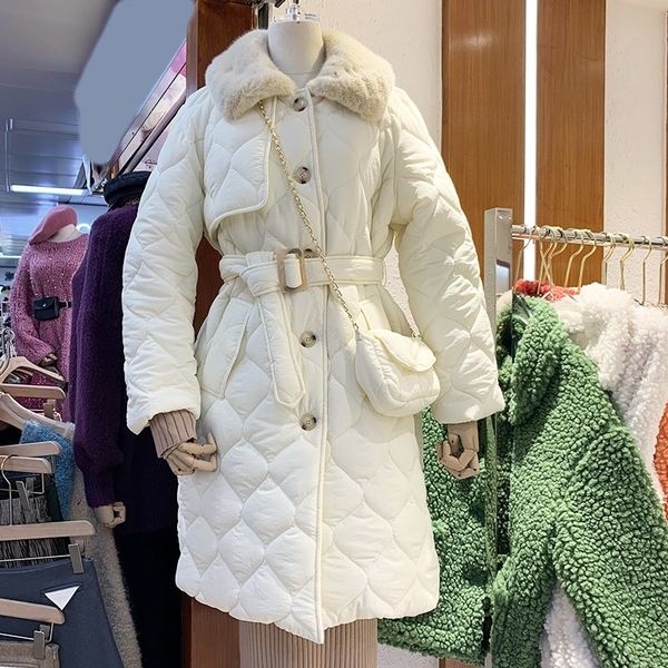 white bandages closed in bread cotton-padded jacket coat female han edition loose waist collars long cotton-padded clothes coat 201019, Black
white bandages closed in bread cotton-padded jacket coat female han edition loose waist collars long cotton-padded clothes coat 201019, Black