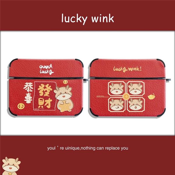 3d cartoon good lucky red cow headphones case for airpods pro earphone charging cover for apple airpods 1 2 headset case funda 3d cartoon good lucky red cow headphones case for airpods pro earphone charging cover for apple airpods 1 2 headset case funda