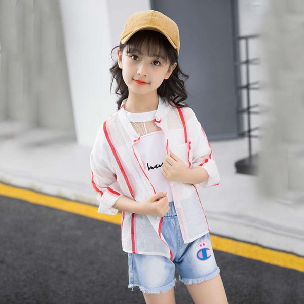 sunscreen clothing for girls and children in summer 2020, White;black
sunscreen clothing for girls and children in summer 2020, White;black