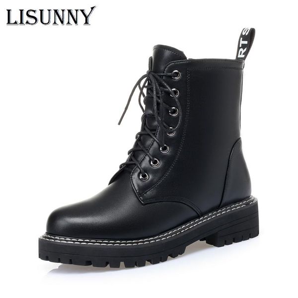 lisunny 2021 new genuine leather snow boots women warm wool winter boots female shoes lace up fashion thick fur ankle, Black
lisunny 2021 new genuine leather snow boots women warm wool winter boots female shoes lace up fashion thick fur ankle, Black