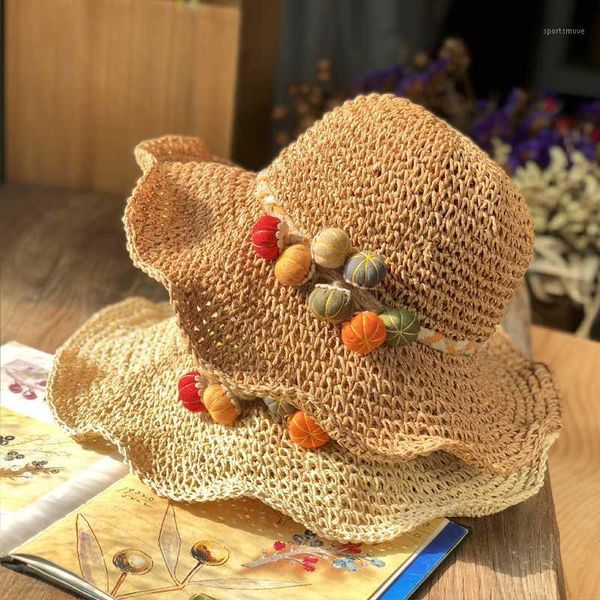 wide brim hats 2021 summer sweet handmade crochet hook straw women outdoors casual sun hat hollow breathable dome caps 55-58cm collapsible1, Blue;gray
wide brim hats 2021 summer sweet handmade crochet hook straw women outdoors casual sun hat hollow breathable dome caps 55-58cm collapsible1, Blue;gray
