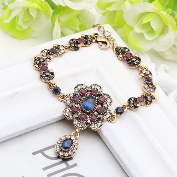 vintage flower drop pendant bracelet turkish women jewelry resin retro gold color ethnic bracelets arabian bijoux gift, Black
vintage flower drop pendant bracelet turkish women jewelry resin retro gold color ethnic bracelets arabian bijoux gift, Black