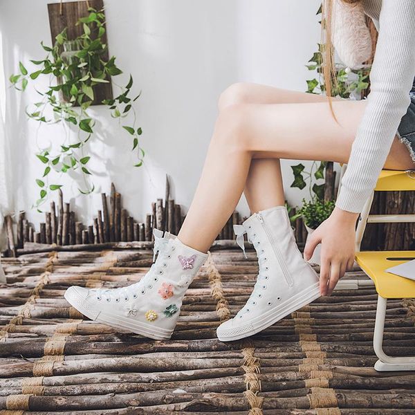 zipper canvas shoes women boot lace-up mid calf boots flat heel female casual shoes high-boots flats students size 43, Black
zipper canvas shoes women boot lace-up mid calf boots flat heel female casual shoes high-boots flats students size 43, Black