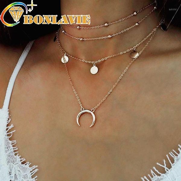 necklace choker circle piece moon pendeloque cut multi-storey ball clavicle necklace ornaments1, Silver
necklace choker circle piece moon pendeloque cut multi-storey ball clavicle necklace ornaments1, Silver