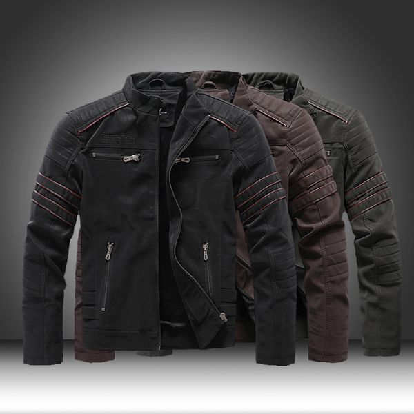 winter spring mens zipper pu leather jacket faux coat fleece lining casual motorcycle men leisure slim kg-524, Black;brown
winter spring mens zipper pu leather jacket faux coat fleece lining casual motorcycle men leisure slim kg-524, Black;brown