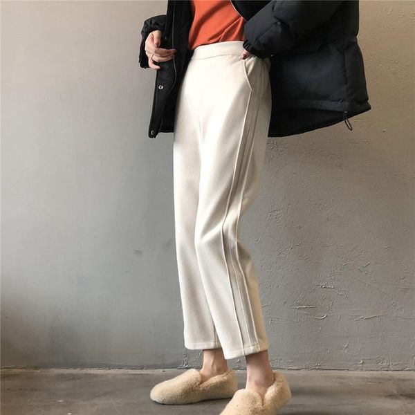 women's pants & capris myzyqg woven casual women high waist straight pant fashion harajuku female ankle length trousers streetwear mz12, Black;white
women's pants & capris myzyqg woven casual women high waist straight pant fashion harajuku female ankle length trousers streetwear mz12, Black;white