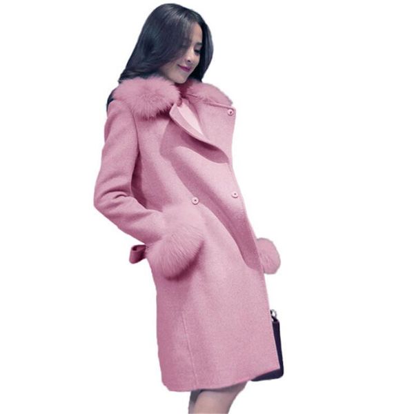 autumn winter women woolen coat fashion slim thick warm fur collar woolen coat female winter coats, Black
autumn winter women woolen coat fashion slim thick warm fur collar woolen coat female winter coats, Black