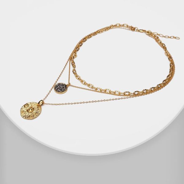 amorita boutique the retro classic baroque style has multiple layers necklace, Silver
amorita boutique the retro classic baroque style has multiple layers necklace, Silver