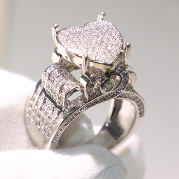 cluster rings sparkling size 5-10 luxury jewelry 925 sterling silver full pave white cubic zirconia eternity party women wedding ring1, Golden;silver
cluster rings sparkling size 5-10 luxury jewelry 925 sterling silver full pave white cubic zirconia eternity party women wedding ring1, Golden;silver