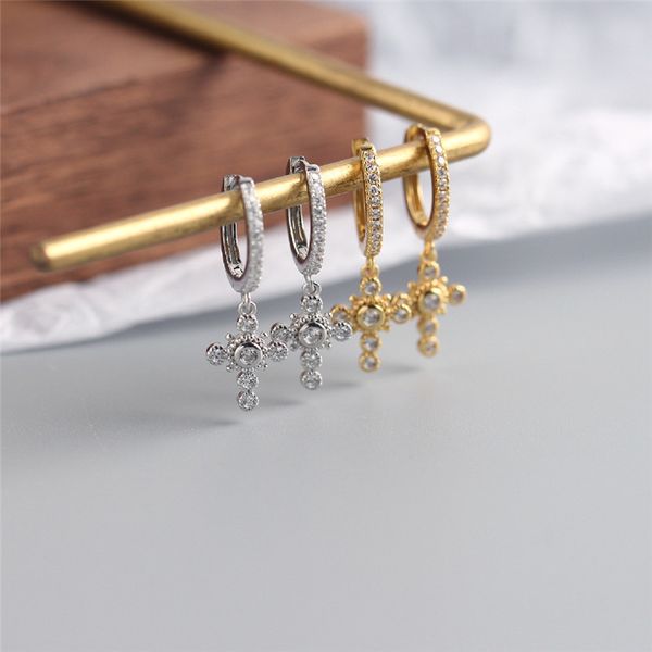 februaryfrost brand designer new 100% 925 sterling silver shiny zircons cross pendant stud earrings for women fashion designer, Golden;silver
februaryfrost brand designer new 100% 925 sterling silver shiny zircons cross pendant stud earrings for women fashion designer, Golden;silver