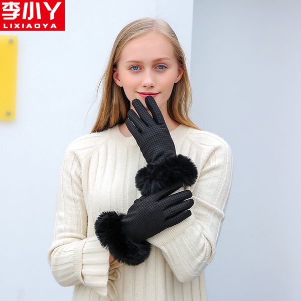 thousand bird lattice big winter women' driving riding wool plush thickening simple fashion warm gloves, Blue;gray
thousand bird lattice big winter women' driving riding wool plush thickening simple fashion warm gloves, Blue;gray