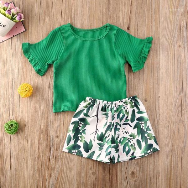 clothing sets 2021 summer infant baby girls clothes flare short sleeve green t shirts floral shorts 2pcs outfits1, White
clothing sets 2021 summer infant baby girls clothes flare short sleeve green t shirts floral shorts 2pcs outfits1, White