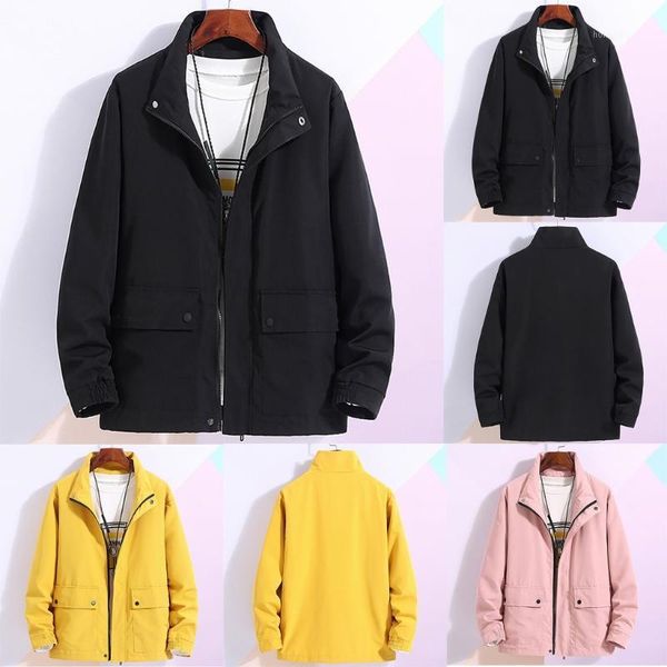 pure color men's coat autumn winter outwear fashion casual loose long sleeve zipper pockets jacket coat 1, Black;brown
pure color men's coat autumn winter outwear fashion casual loose long sleeve zipper pockets jacket coat 1, Black;brown