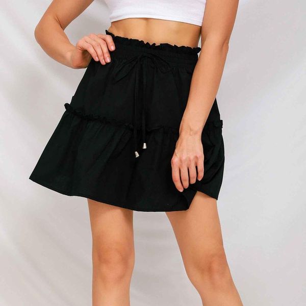summer skirts women high waist mini beach skirt a-line sweet solid color fold tightness frenulum short skirt#40, Black
summer skirts women high waist mini beach skirt a-line sweet solid color fold tightness frenulum short skirt#40, Black