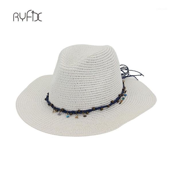 wide brim hats western straw hat sun for men summer women lady with stone feather beads beach cap ha2241, Blue;gray
wide brim hats western straw hat sun for men summer women lady with stone feather beads beach cap ha2241, Blue;gray