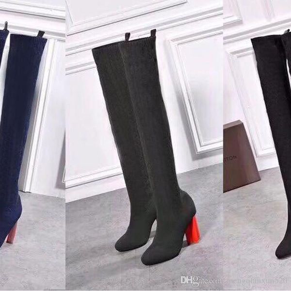 socks boots chunky heels designer fashion knitted elastic high long boots luxury knee high heel boots large size socks woman shoes, Black
socks boots chunky heels designer fashion knitted elastic high long boots luxury knee high heel boots large size socks woman shoes, Black