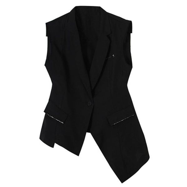 women's suits & blazers 2021 autumn dark mountain original style art sleeveless suit vest western irregular design coat trend, White;black
women's suits & blazers 2021 autumn dark mountain original style art sleeveless suit vest western irregular design coat trend, White;black