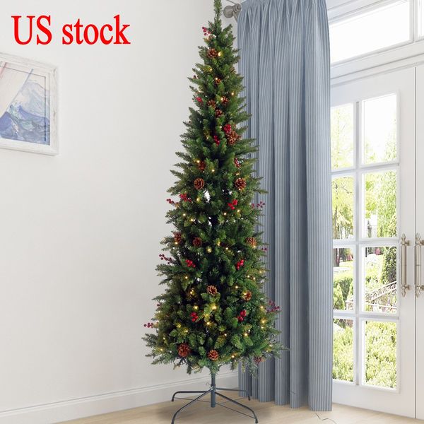 us stock artificial slim christmas tree pre-lit pencil feel real skinny fir tree with cones and berries 7.5ft foldable metal stand w49819947
us stock artificial slim christmas tree pre-lit pencil feel real skinny fir tree with cones and berries 7.5ft foldable metal stand w49819947