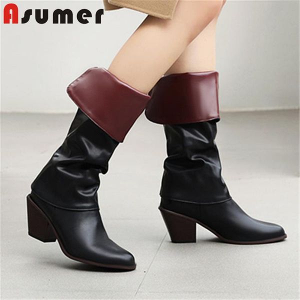 asumer 2020 new arrive ankle boots women pleated mixed color high heels casual shoes autumn winter fashion western boots woman, Black
asumer 2020 new arrive ankle boots women pleated mixed color high heels casual shoes autumn winter fashion western boots woman, Black