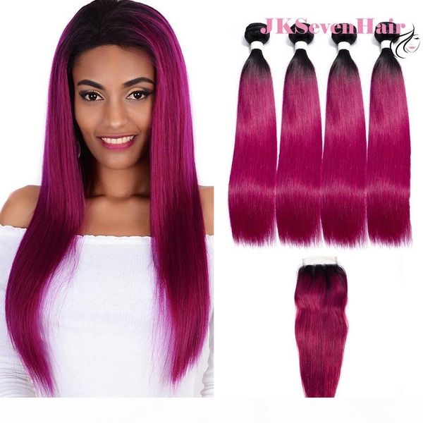 1b rose pink straight brazilian virgin hair bundles 4pcs with 4x4 inch lace closure two tone rose pink peruvian malaysian indian hair weaves, Black
1b rose pink straight brazilian virgin hair bundles 4pcs with 4x4 inch lace closure two tone rose pink peruvian malaysian indian hair weaves, Black
