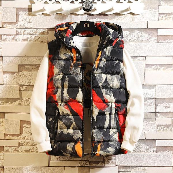 winter men's jacket thick cotton vest winter camouflage hooded vest big yards cotton lovers male high school students, Black;white
winter men's jacket thick cotton vest winter camouflage hooded vest big yards cotton lovers male high school students, Black;white